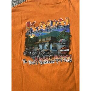 Harley-Davidson Kauai Hawaii Orange T-Shirt Men's  XL Rooster Pig Graphic Tee
